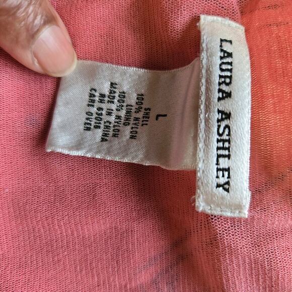 Laura Ashley Womens Vintage Y2K Semi Sheer Mesh Top Large Fairy Boho Artsy - Picture 7 of 10